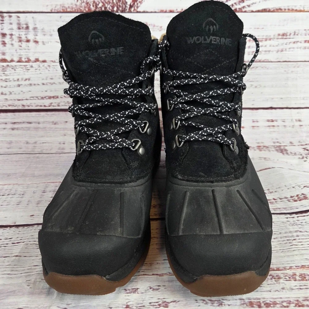 Wolverine Womens Black Suede Hiking Boots Frost Insulated Waterproof 7.5M Gorp